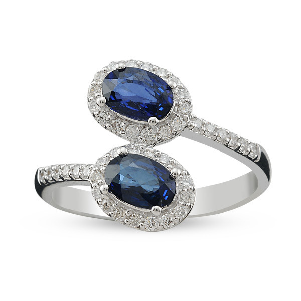 0,28ct Diamond Sapphire Ring