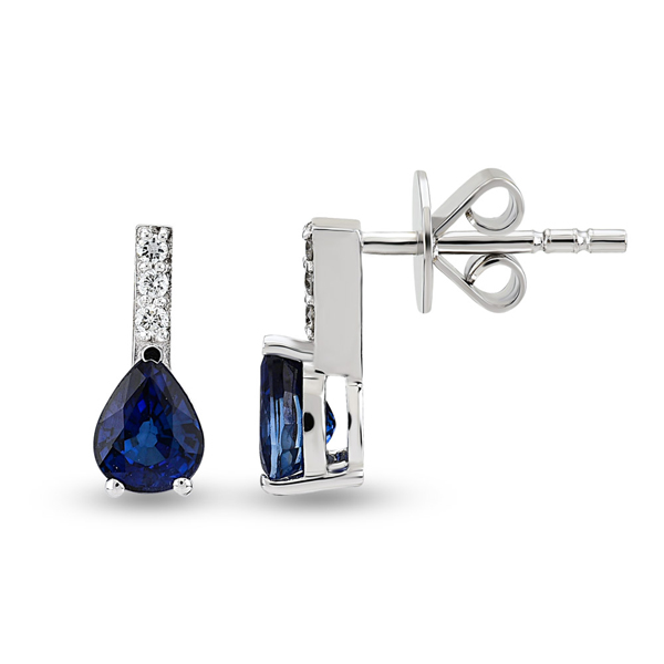 0,04ct Diamond Sapphire Earrings