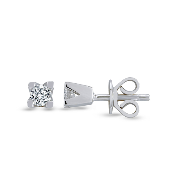 0,14ct Diamond Solitaire Earrings