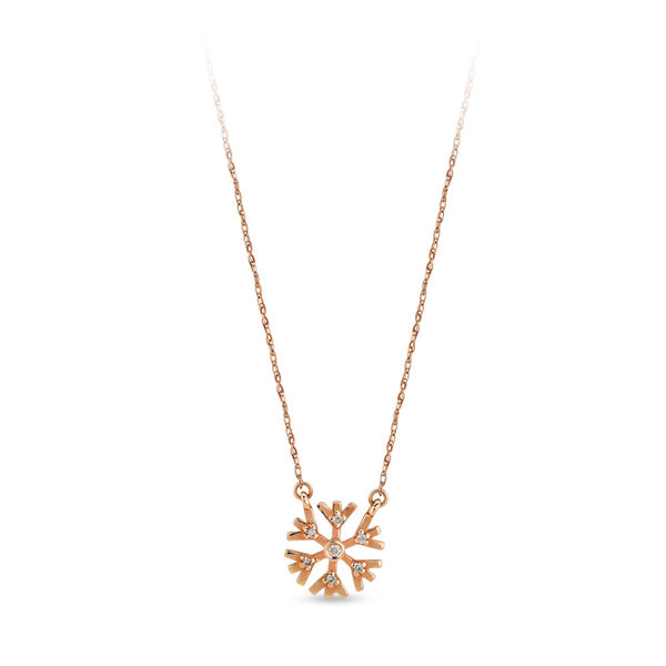 0,04ct Diamond Snowflake Pendant