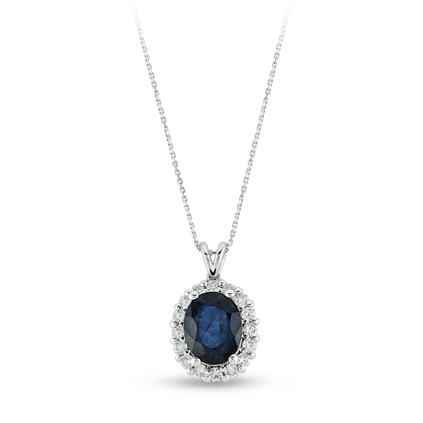 0,40ct Diamond Sapphire Pendant