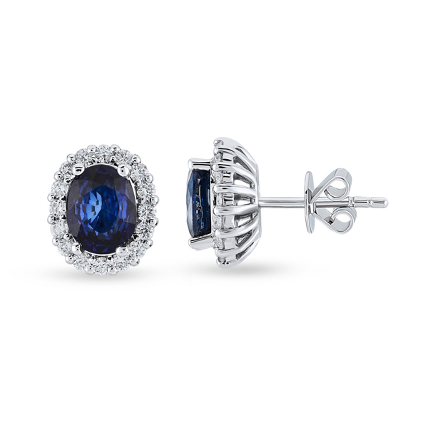 0,52ct Diamond Sapphire Earrings
