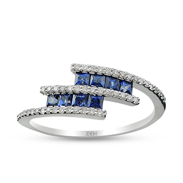 0,20ct Diamond Sapphire Ring