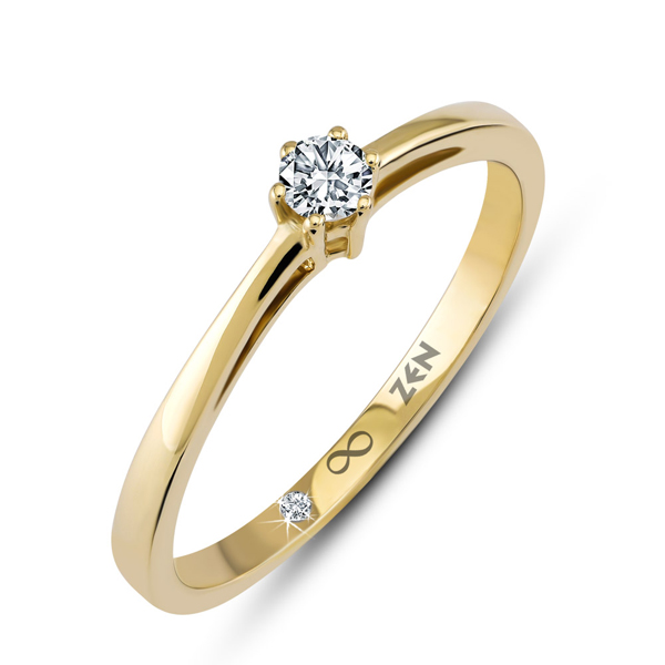 0,09ct Diamond Solitaire Ring