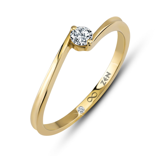 0,11ct Diamond Solitaire Ring