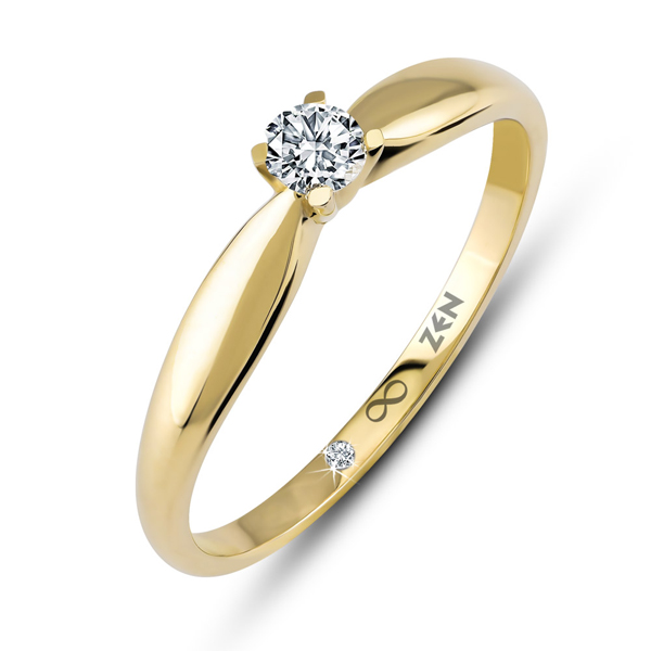 0,11ct Diamond Solitaire Ring