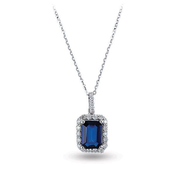 0,14ct Diamond Sapphire Pendant