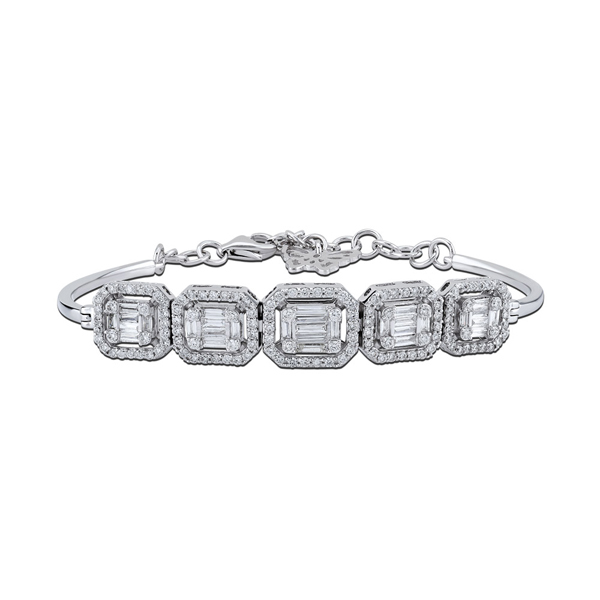 1,18ct Baguette Diamond Bangle