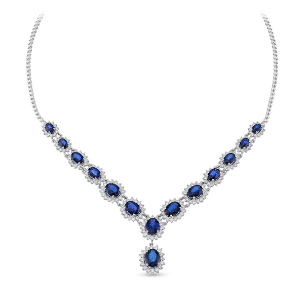 5,40ct Diamond Sapphire Pendant