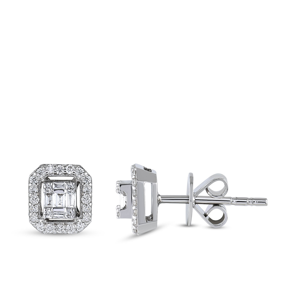 0,23ct Baguette Diamond Earrings