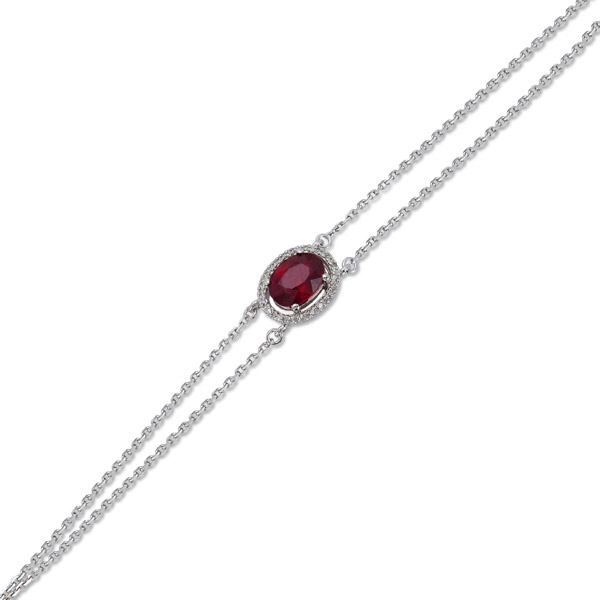 0,04ct Diamond Ruby Bracelet 