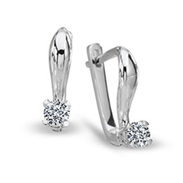 0,20ct Diamond Solitaire Earrings 