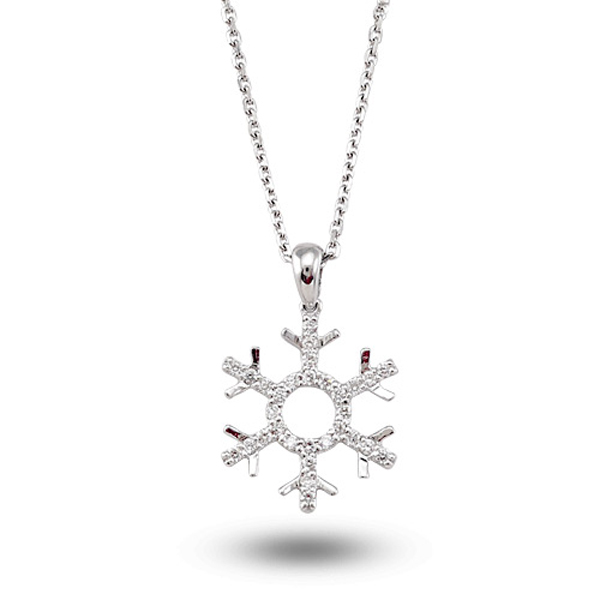 0,15ct Diamond Snowflake Pendant