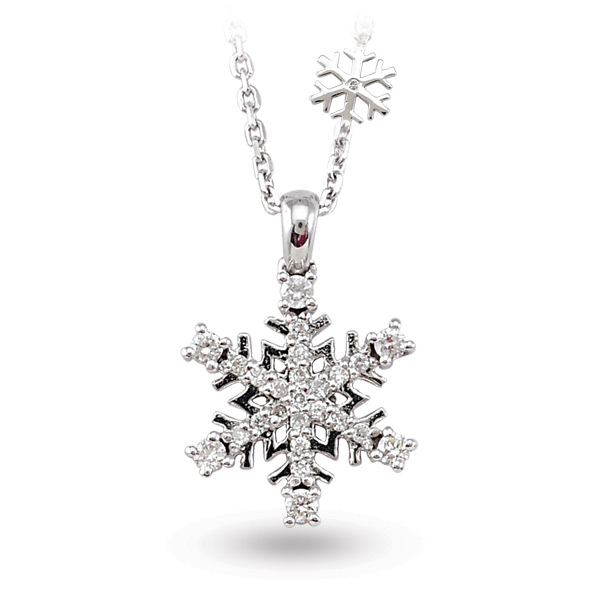 0,14ct Diamond Snowflake Pendant