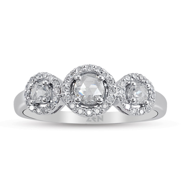 0,36ct Three Stone Diamonds Ring