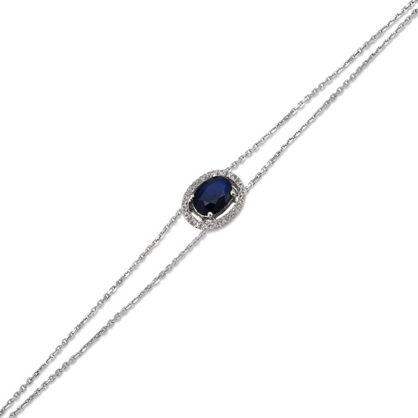 0,04ct Diamond Sapphire Bracelet
