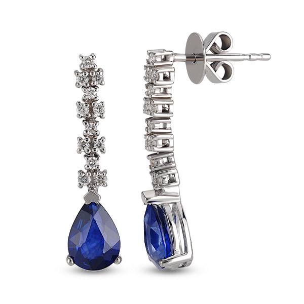0,20ct Diamond Sapphire Earrings