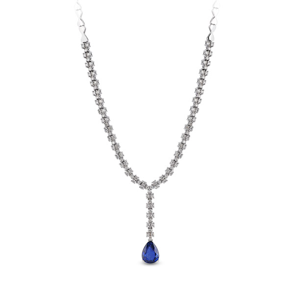 0,80ct Diamond Sapphire Pendant