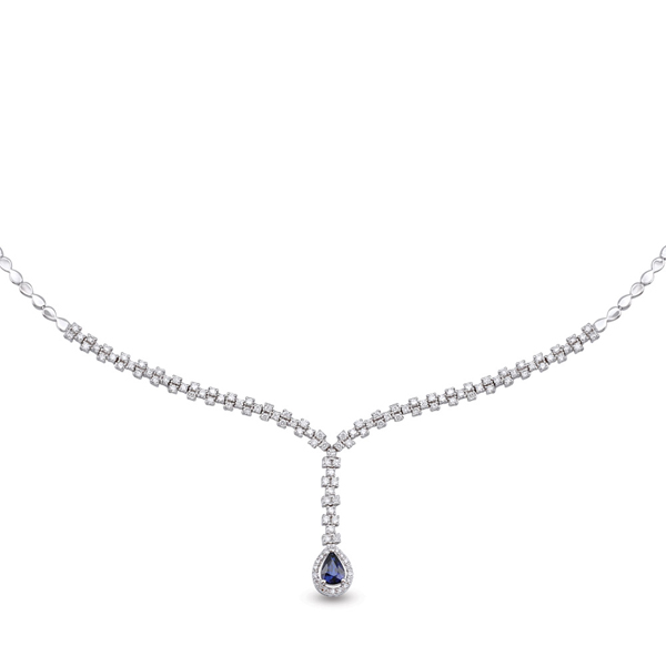1,05ct Diamond Sapphire Pendant
