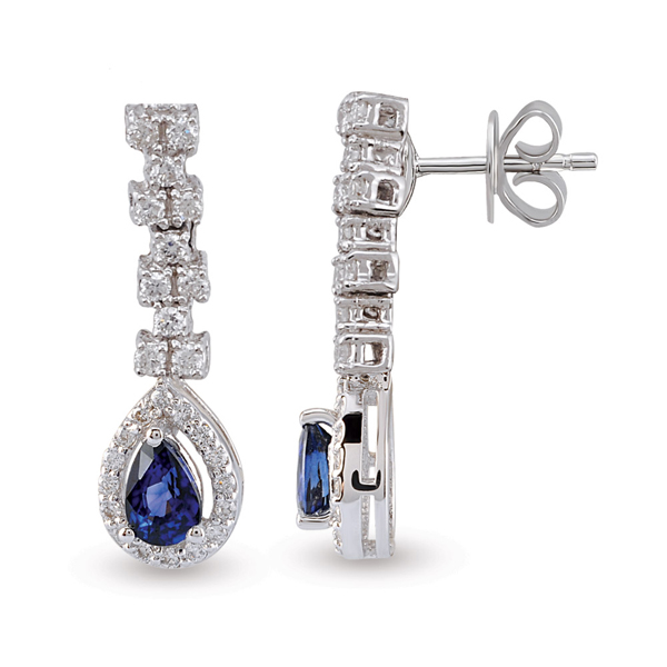 0,39ct Diamond Sapphire Earrings 