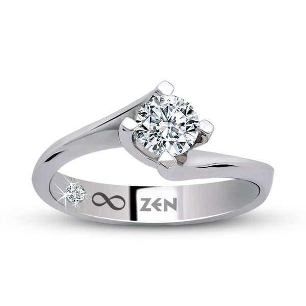0,11ct Diamond Solitaire Ring