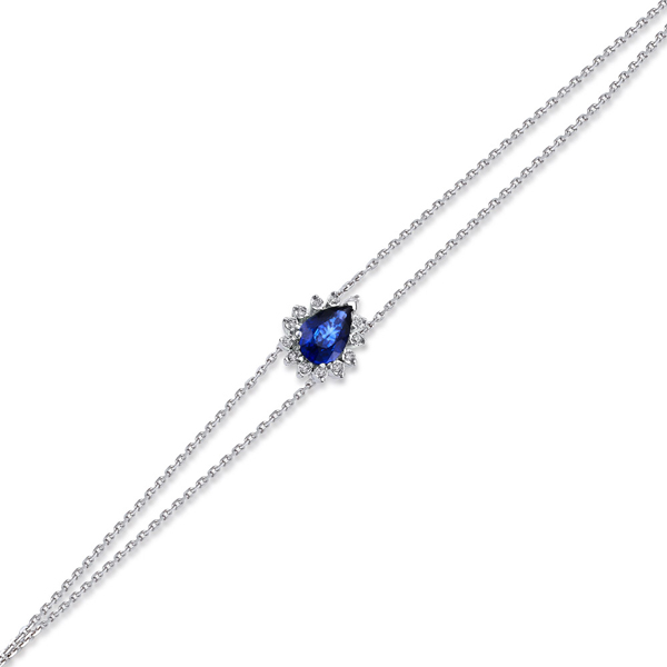 0,02ct Diamond Sapphire Bracelet 
