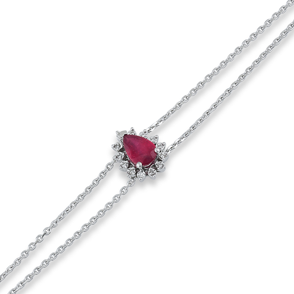 0,02ct Diamond Ruby Bracelet 