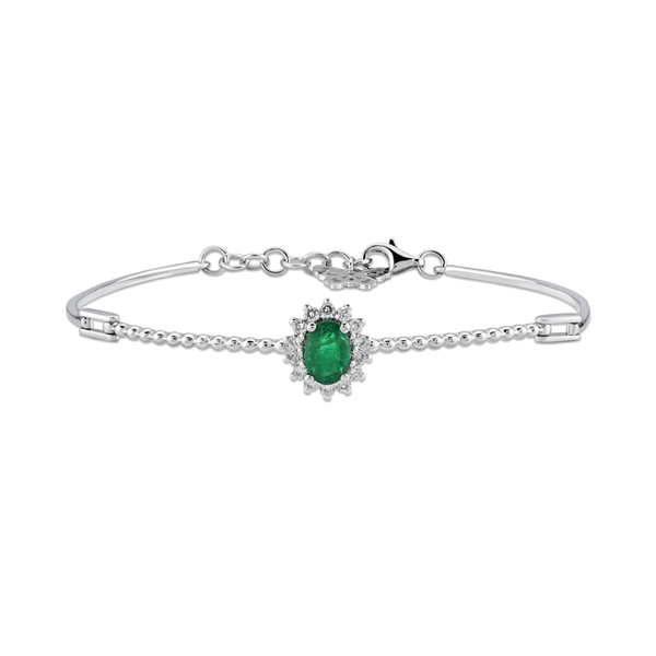 0,25ct Diamond Emerald Bangle 