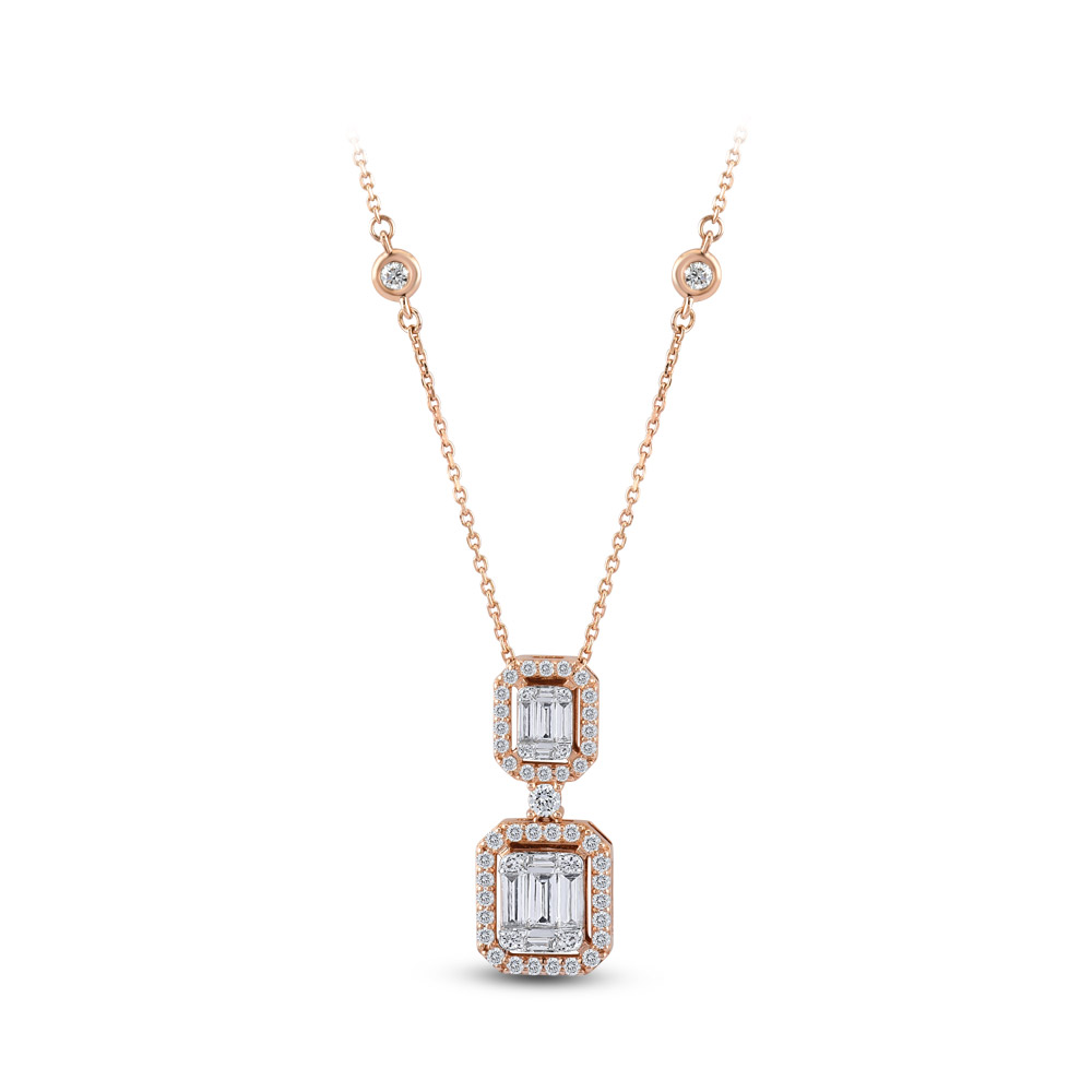 0,96ct Baguette Diamond Pendant